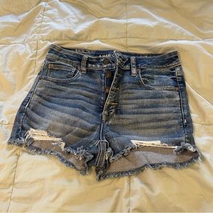 American Eagle jean short shorts high rise size 8